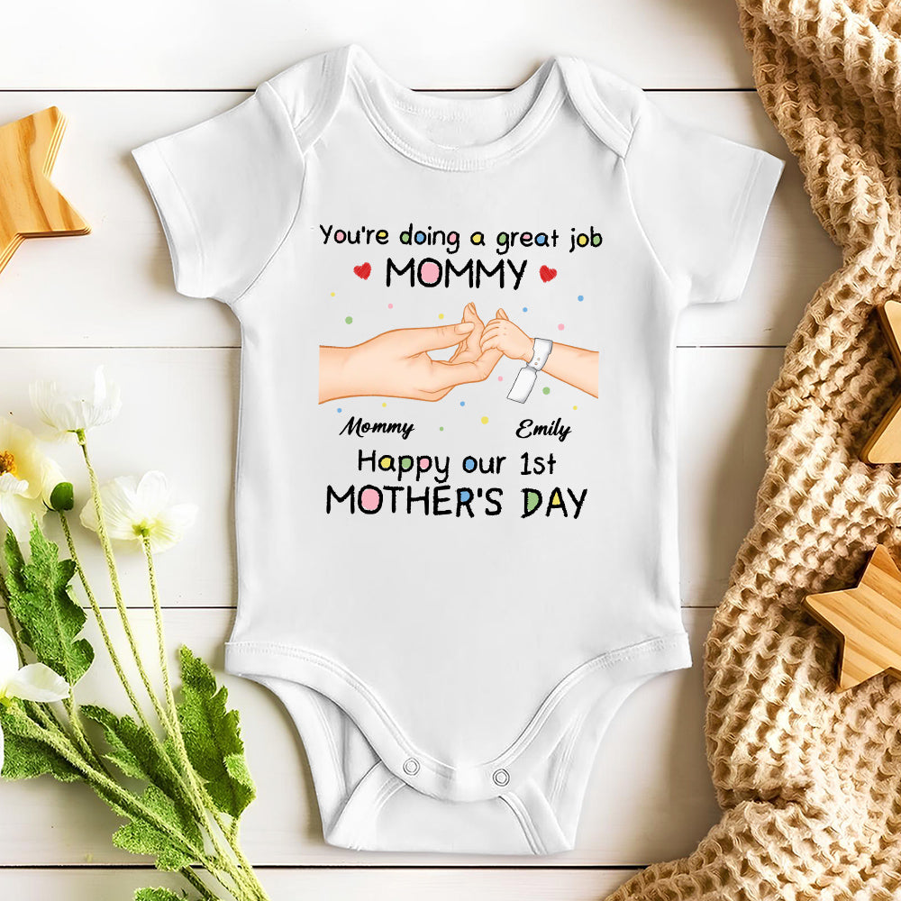 Doing Great Job Mommy - Personalized Custom Baby Onesie