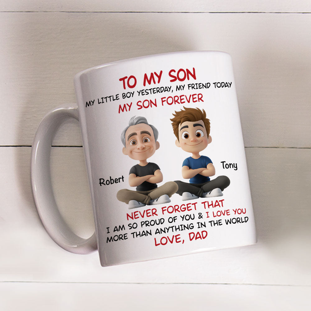 My Son Forever - Personalized Custom Coffee Mug