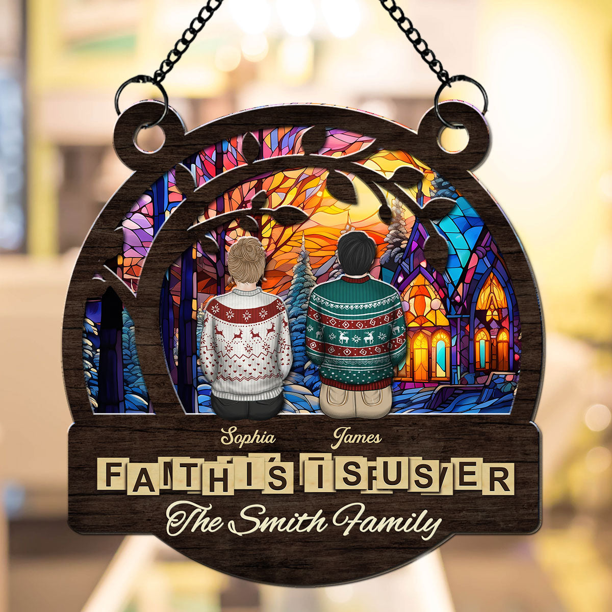 There Is No Place Like Home - Personalized Custom Suncatcher