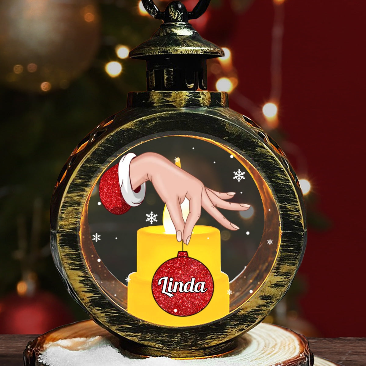 Lovely Christmas Version 2- Personalized Custom Christmas Lantern