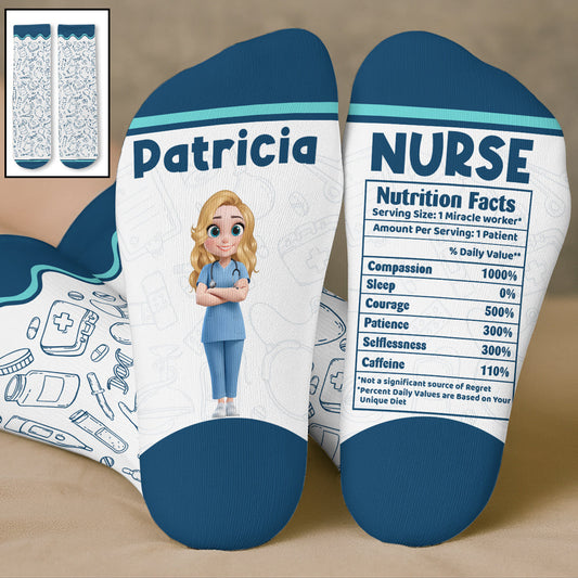 Proud To Be A Nurse - Personalized Custom Crew Socks