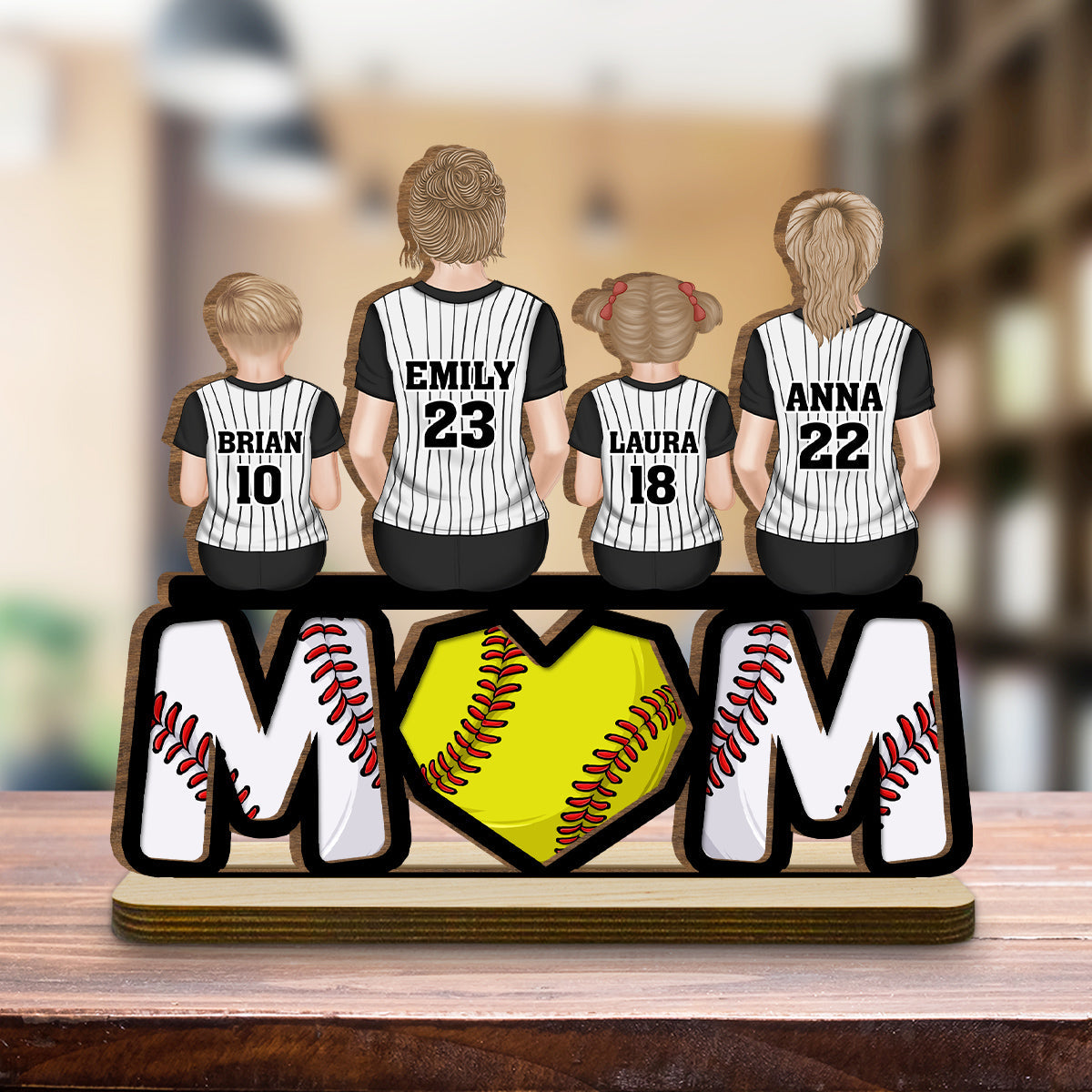Raising Champions With Love - Personalized Custom 2-Layer Wood Plaque With Flat Base