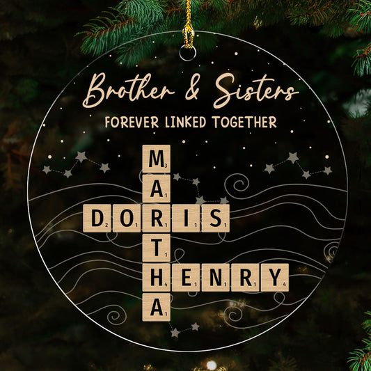 Forever Linked By Love - Personalized Custom Acrylic Ornament