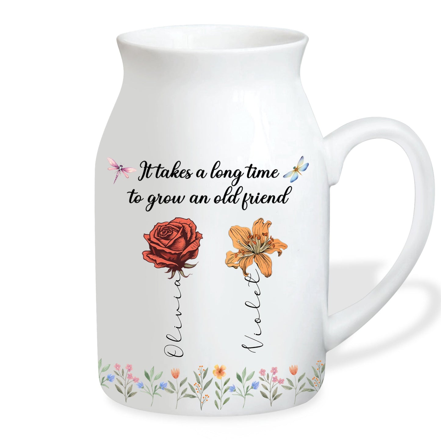 Grow An Old Friend - Personalized Custom Flower Vase
