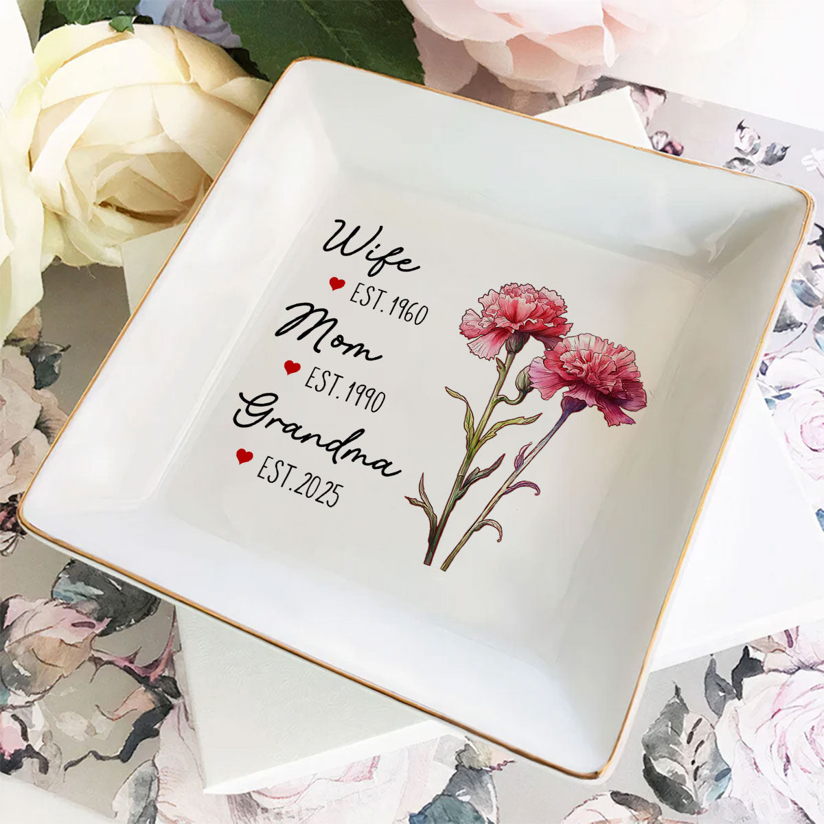 Great Grandma - Personalized Custom Jewelry Dish
