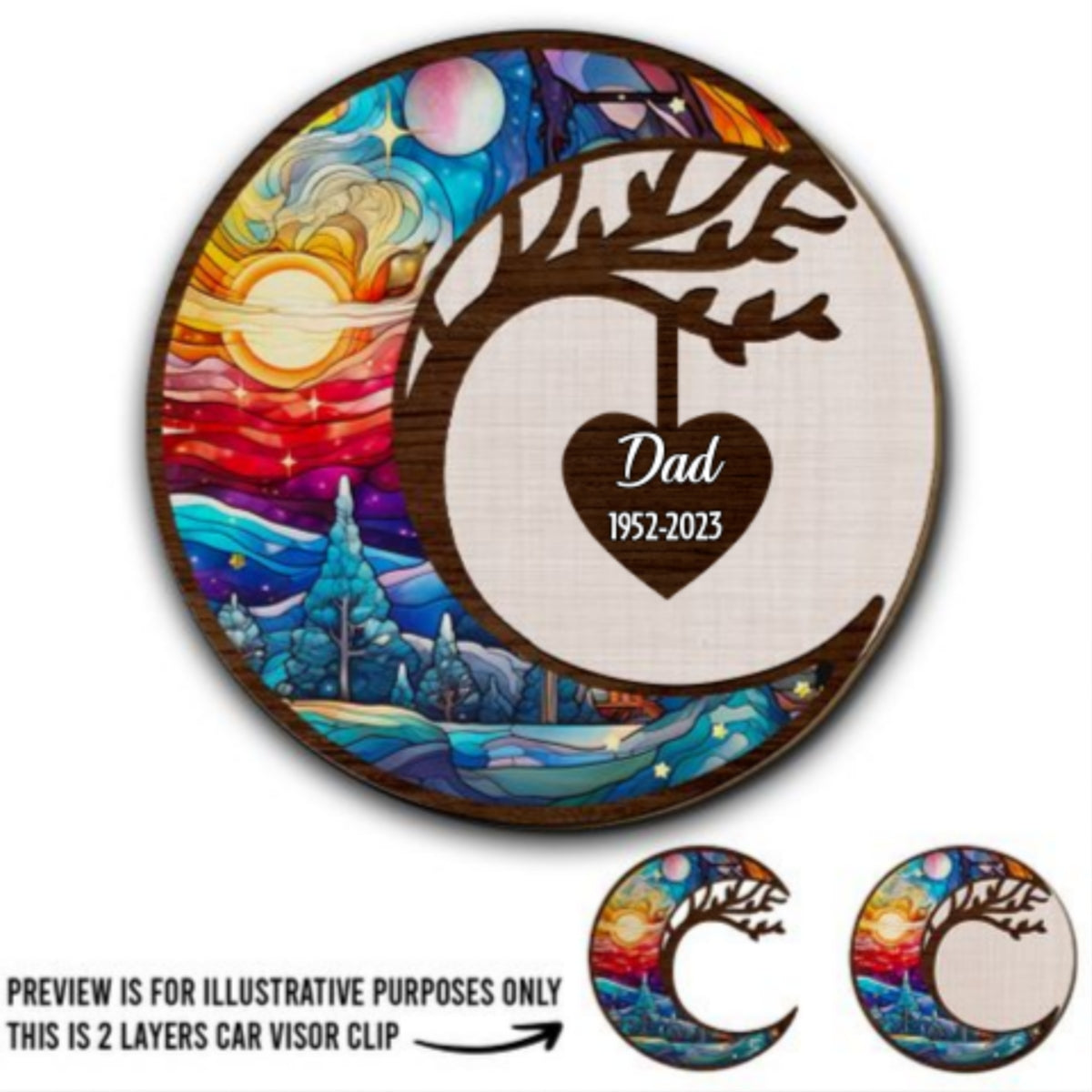 In Heaven - Personalized Custom Car Visor Clip