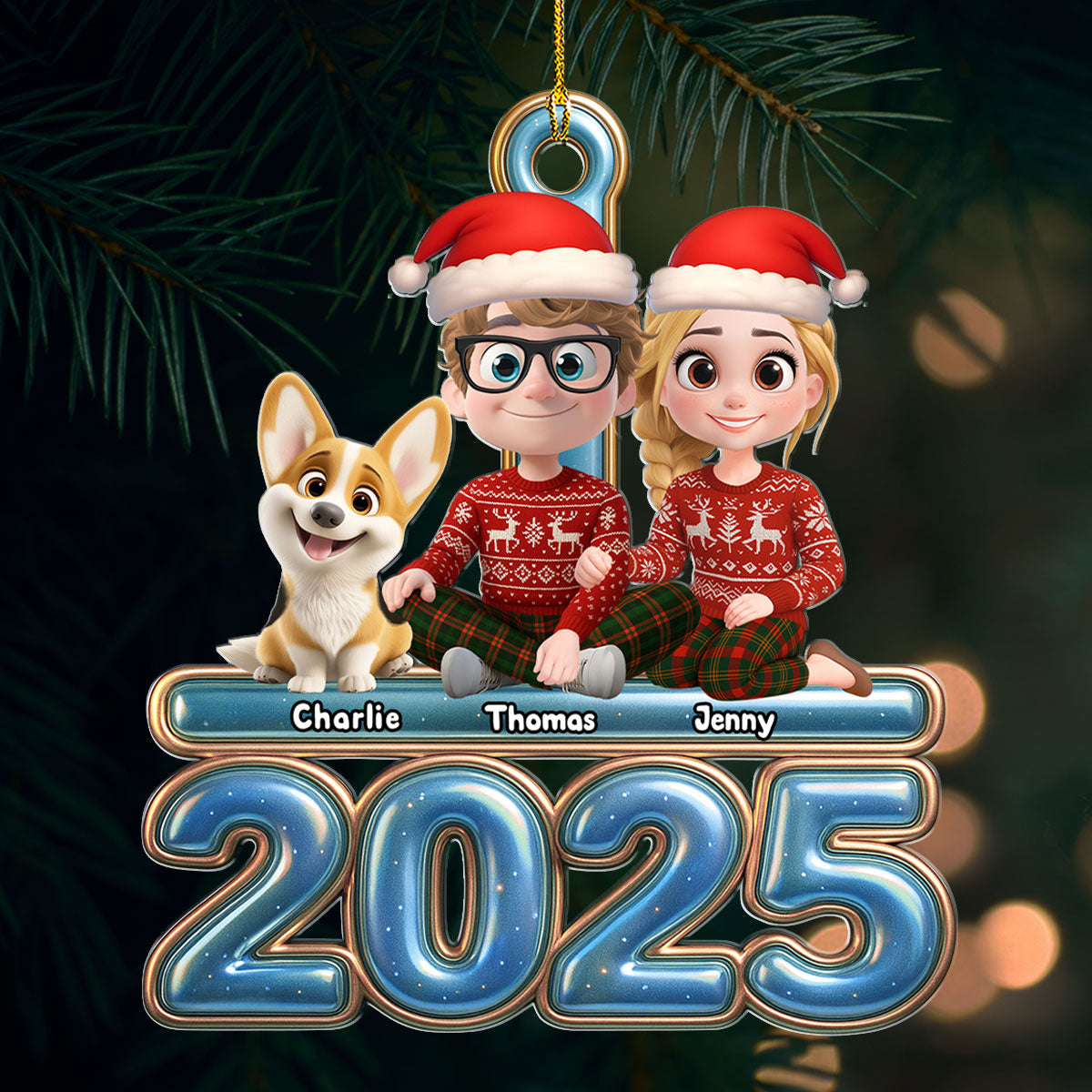 We And Our Dog Blue - Personalized Custom Acrylic Ornament