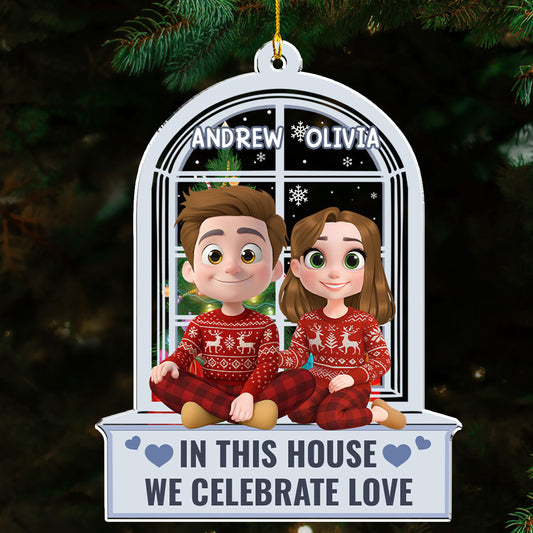 Celebrate Love Window - Personalized Custom Acrylic Ornament