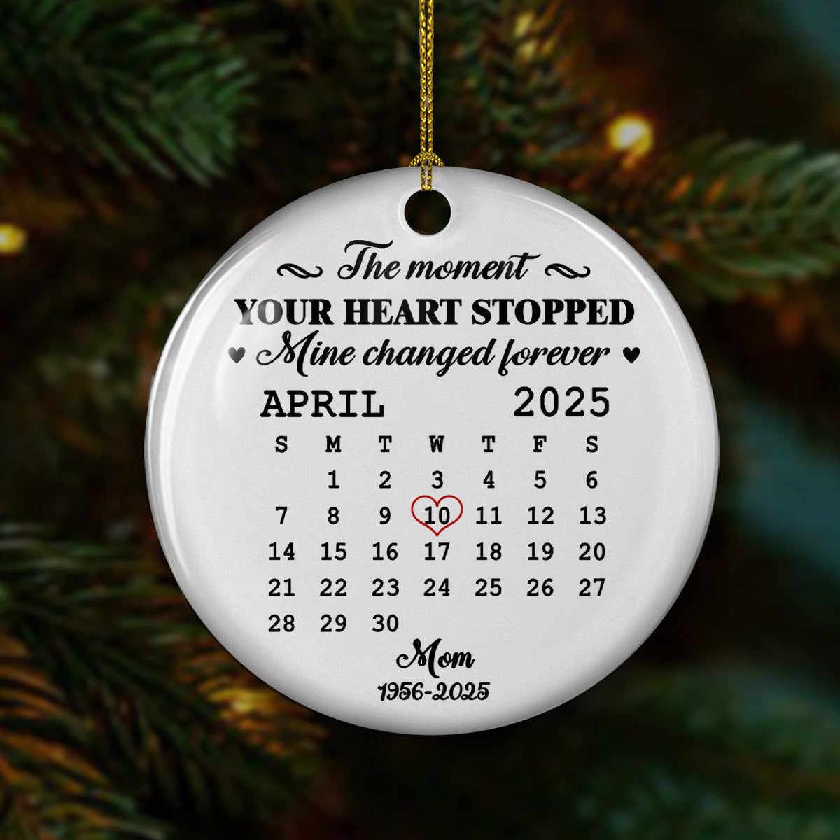 Miss You - Personalized Custom Ceramic Ornament