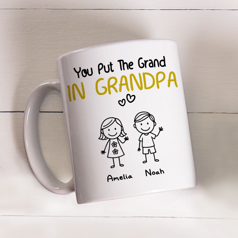 You Make Grandpa Look Grand - Personalized Custom Coffee Mug