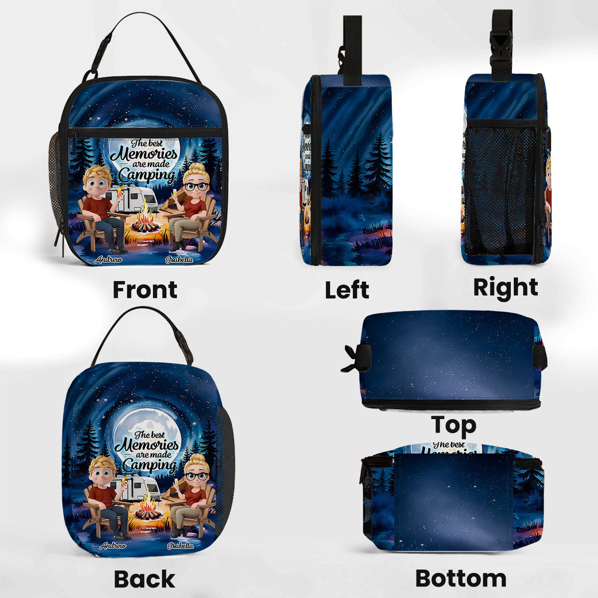 The Best Memories Are Made Camping - Personalized Custom Insulated Lunch Bag