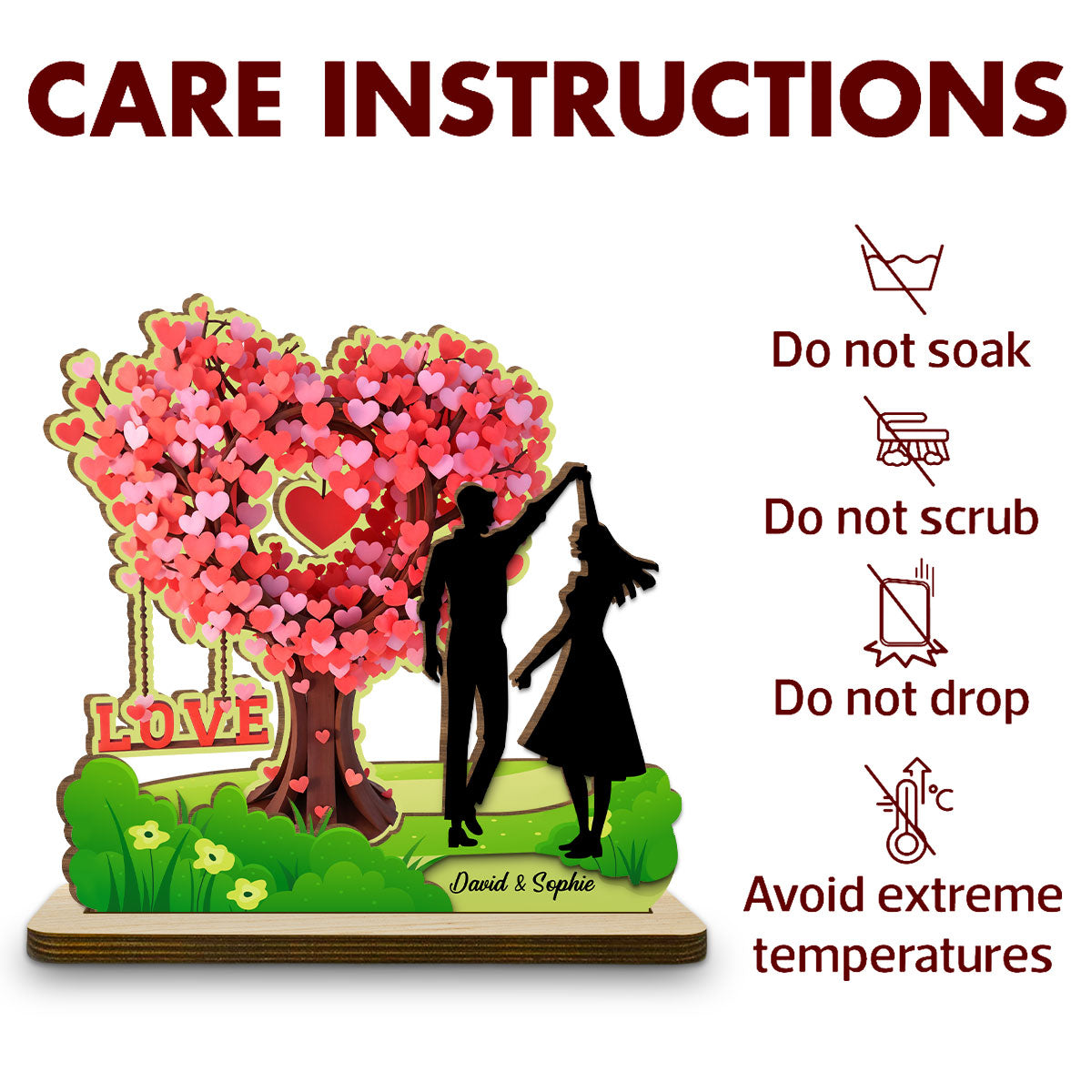 You Are My Everything - Personalized Custom 2-Layer Wood Plaque With Flat Base