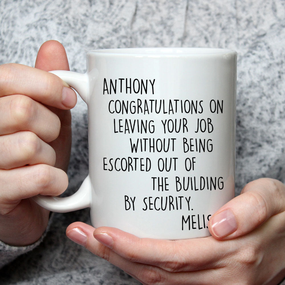 Congrats On A Graceful Exit - Personalized Custom Coffee Mug