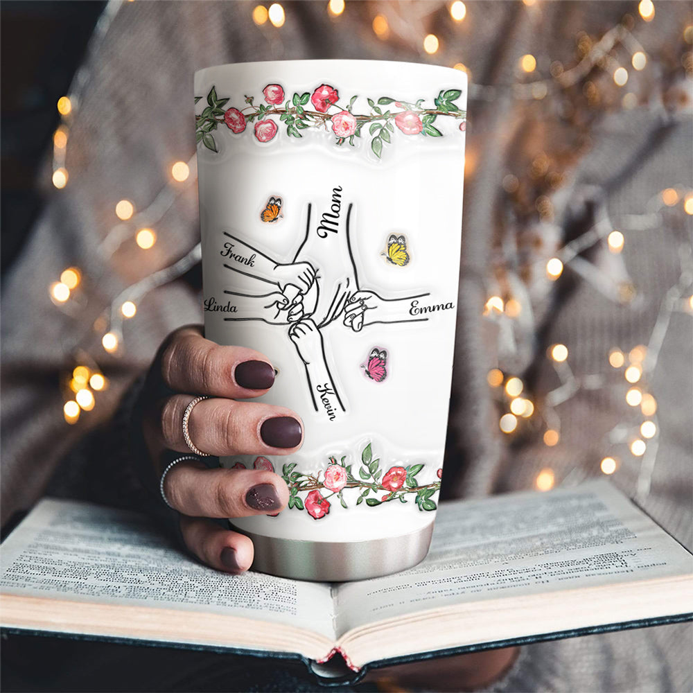 You Hold My Hand And My Heart - Personalized Custom 3D Inflated Effect Tumbler