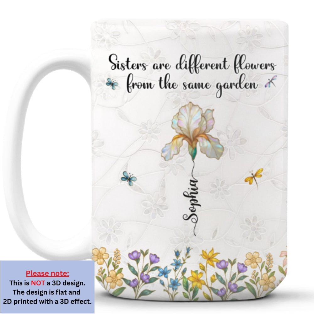 Sisters Are Flowers Mother Of Pearl - Personalized Custom Coffee Mug