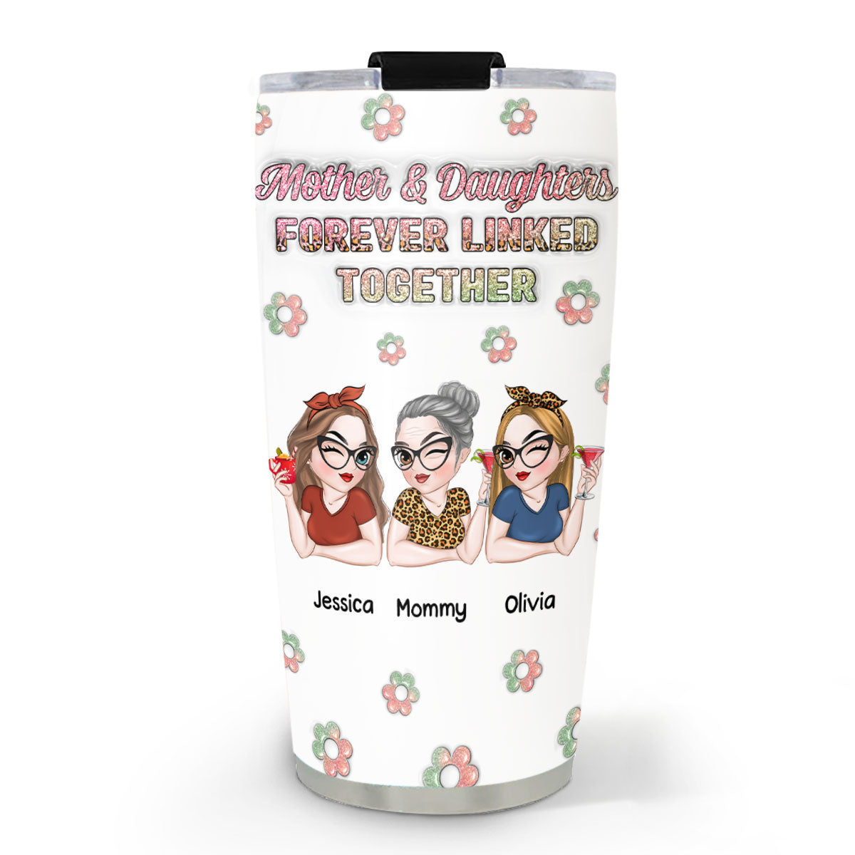 Our Love for You is Unbreakable Mom - Personalized Custom 3D Inflated Effect Tumbler