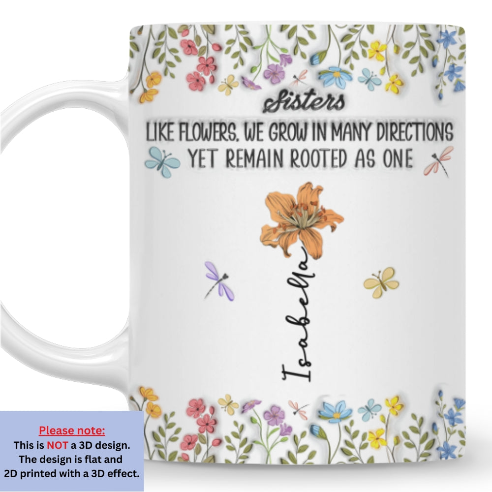 Growing Apart Yet Always Connected - Personalized Custom 3D Inflated Effect Coffee Mug