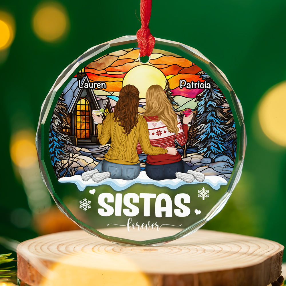 Friends Forever - Personalized Custom Glass Ornament