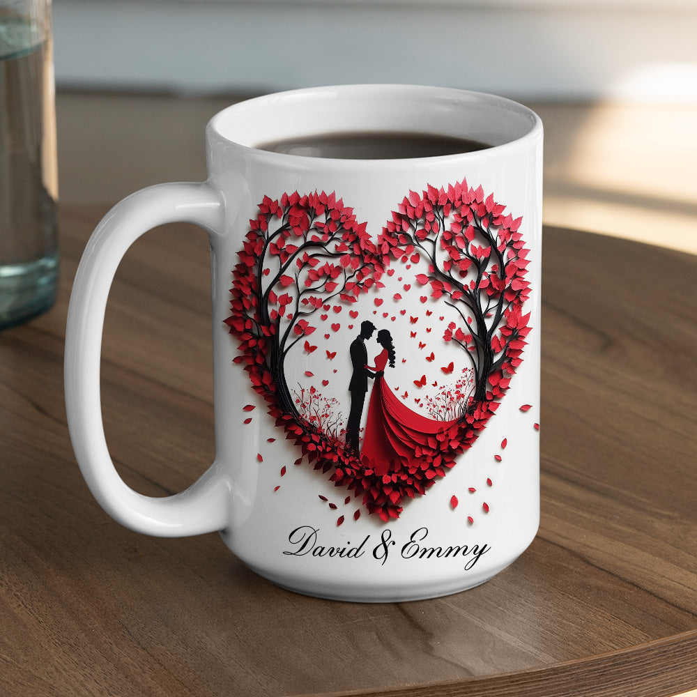 Love Is A Flame That Never Goes Out - Personalized Custom Coffee Mug