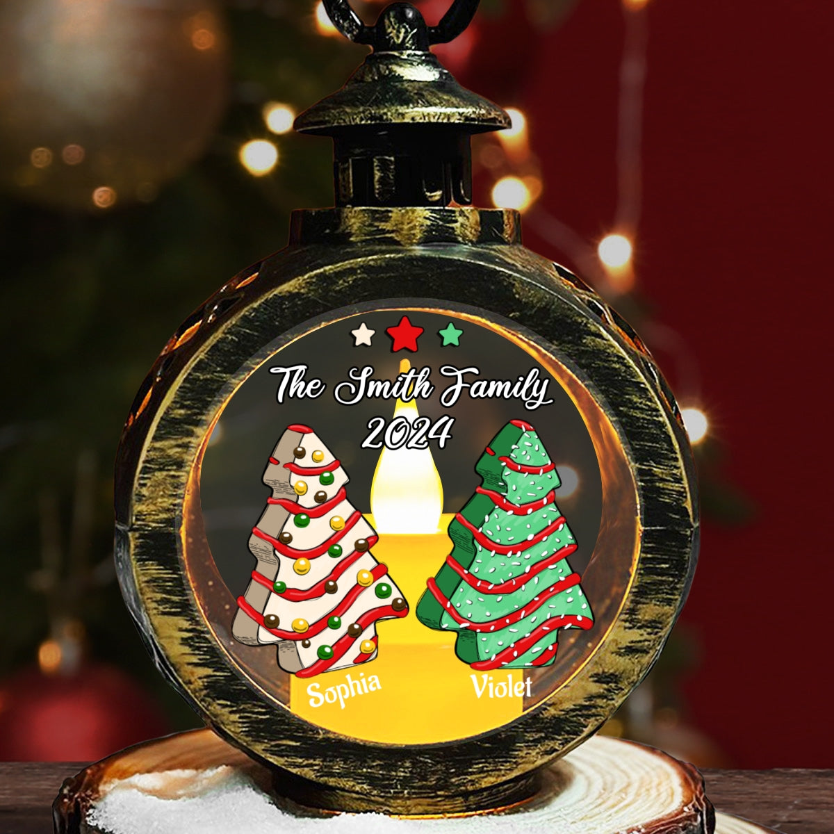 Christmas Tree - Personalized Custom Christmas Lantern