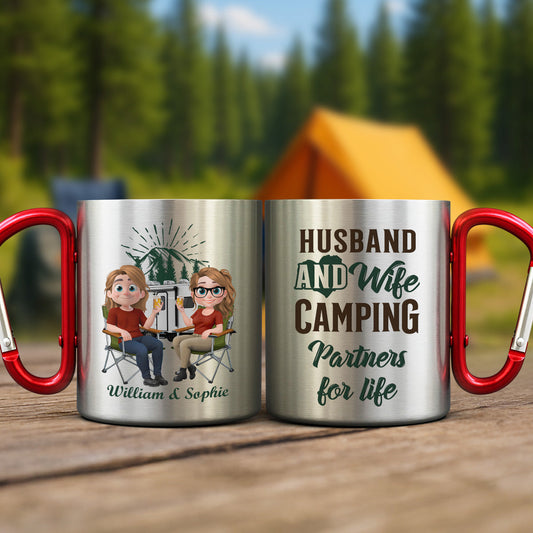 Husband And Wife - Personalized Custom Carabiner Mug