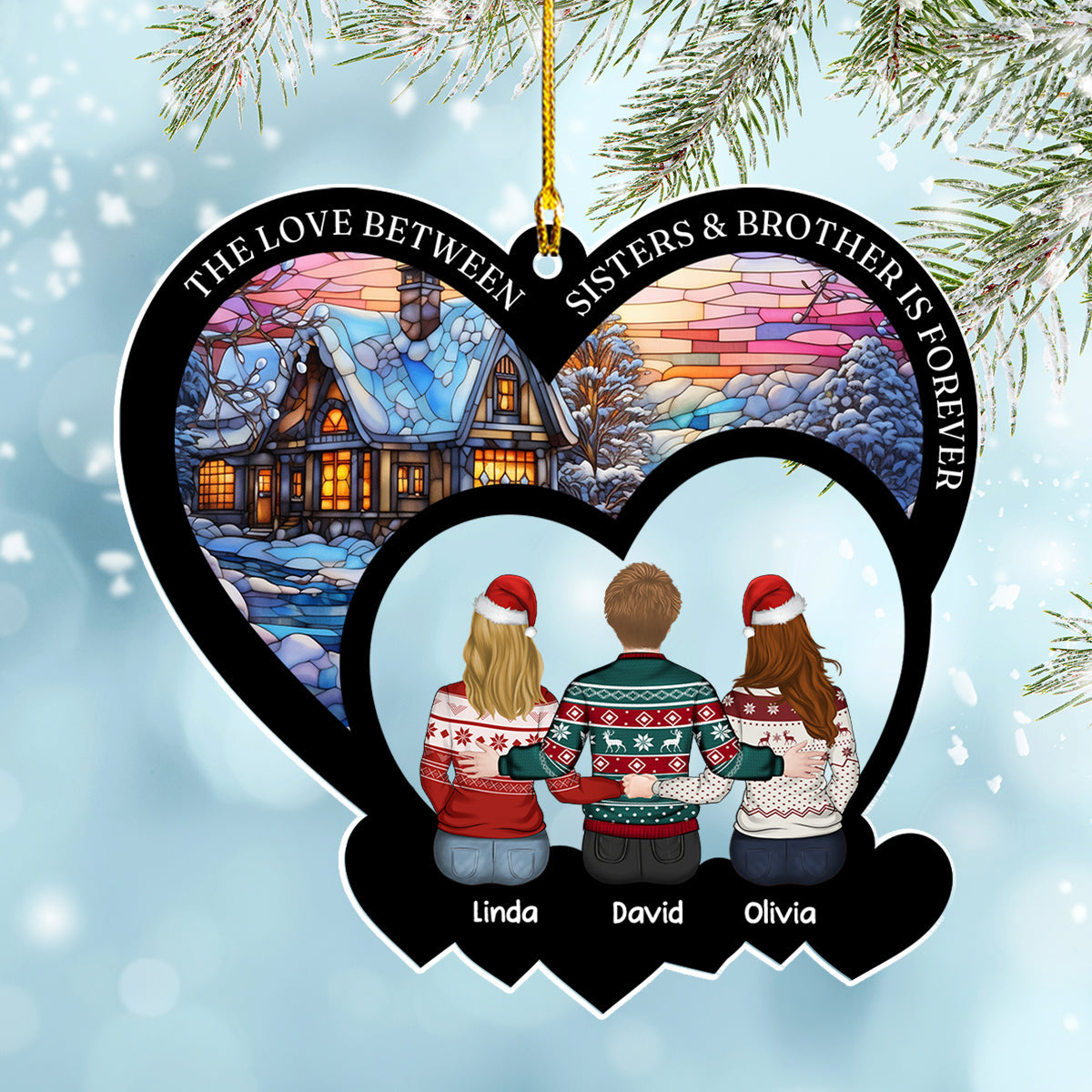 The Love Between Family Is Forever - Personalized Custom Acrylic Ornament