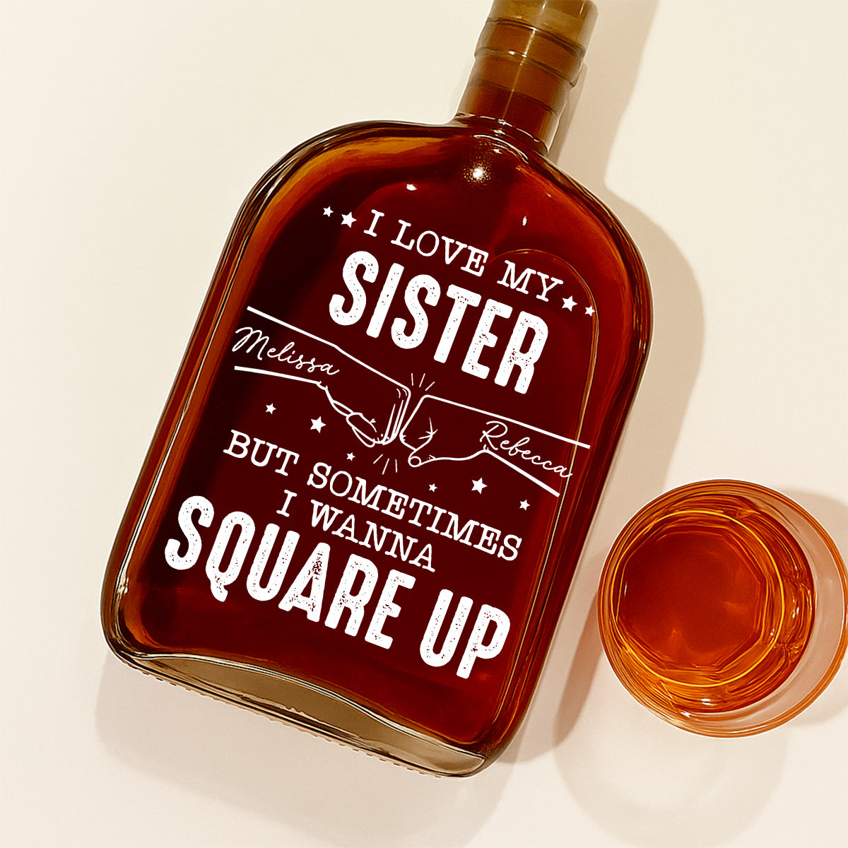 Fighting Yet Loving Each Other - Personalized Custom Spirits Decanter