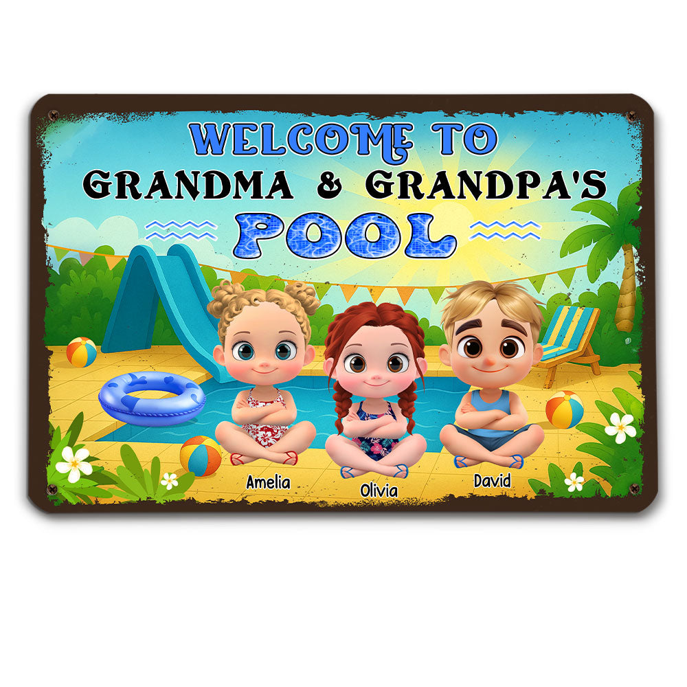 Make A Big Splash Here - Personalized Custom Metal Sign