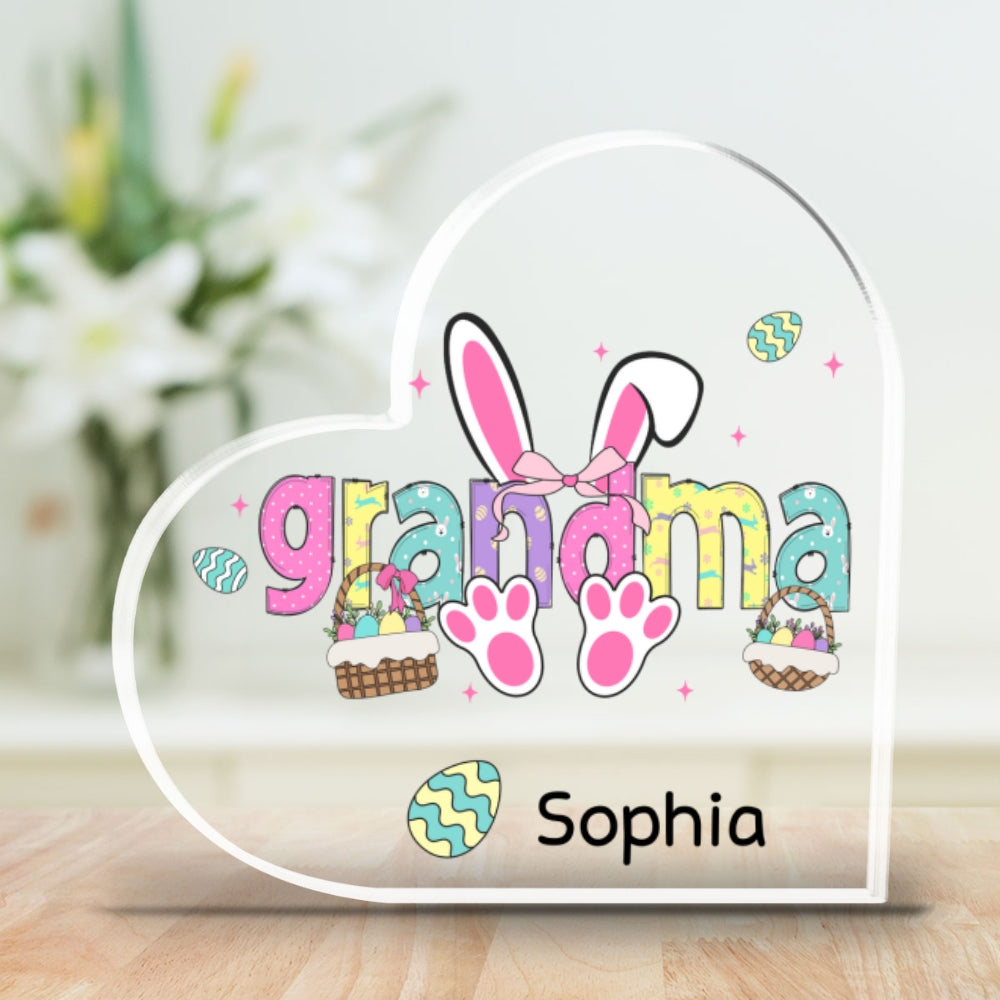 Easter Bunny Coquette Bow - Personalized Custom Acrylic Plaque