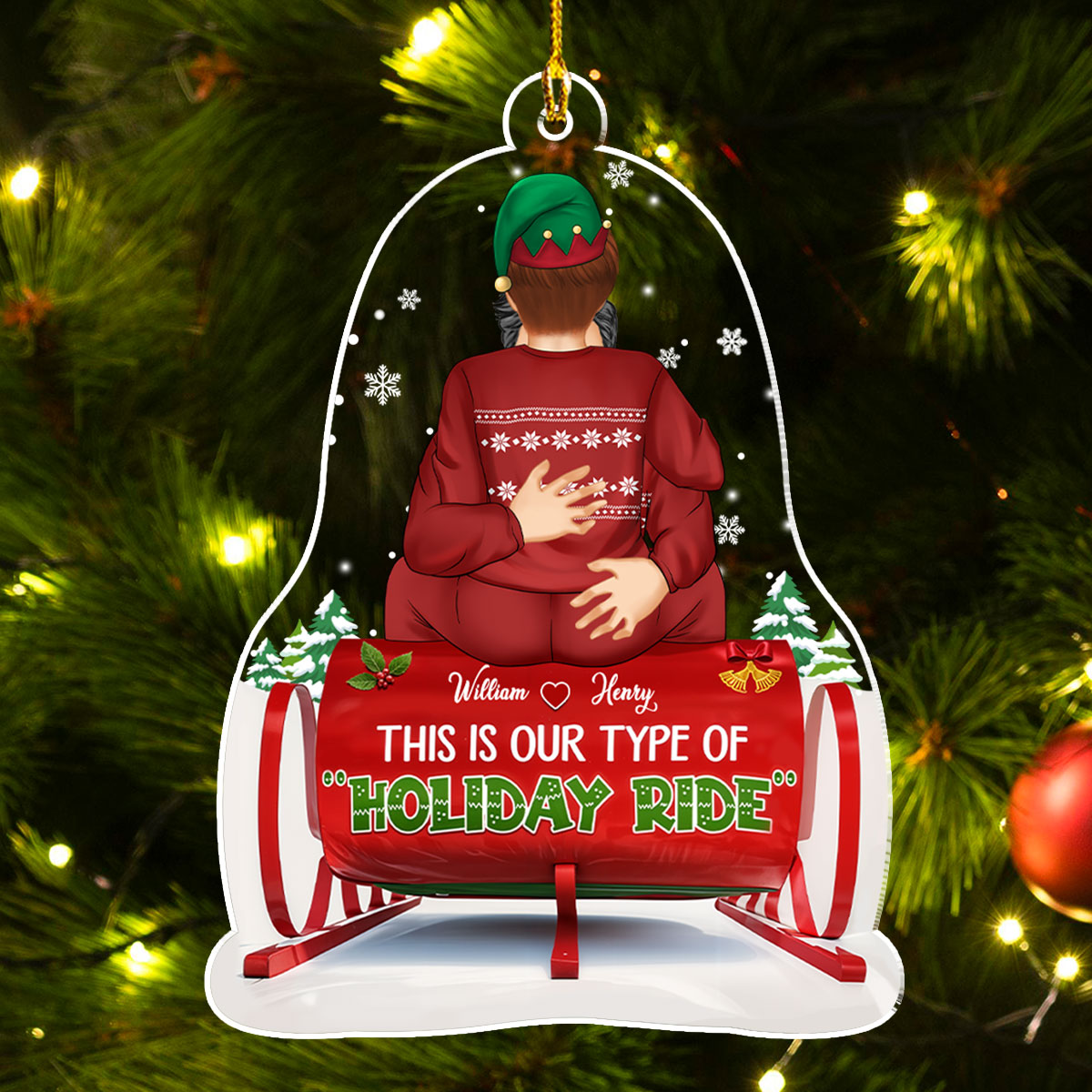 This Is Our Type Of Holiday Ride - Personalized Custom Acrylic Ornament