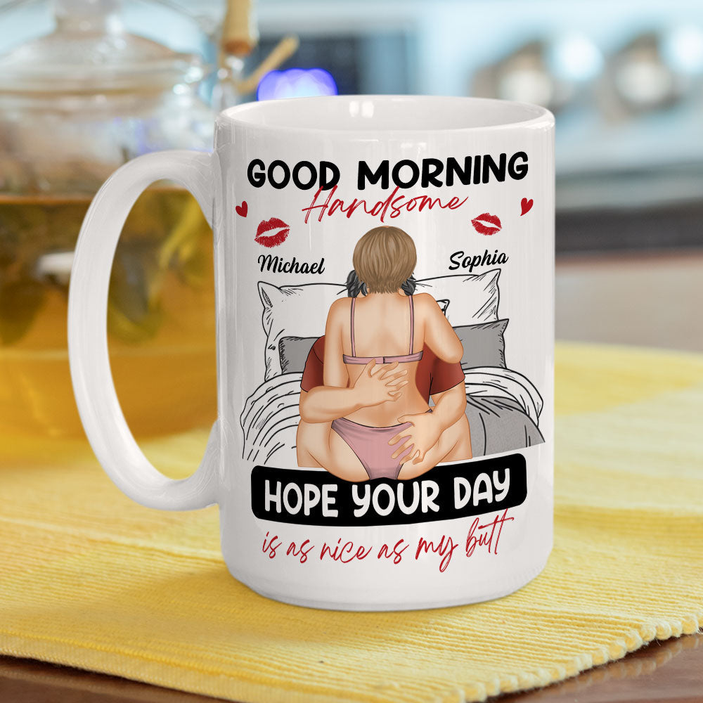 Good Morning Handsome - Personalized Custom Coffee Mug