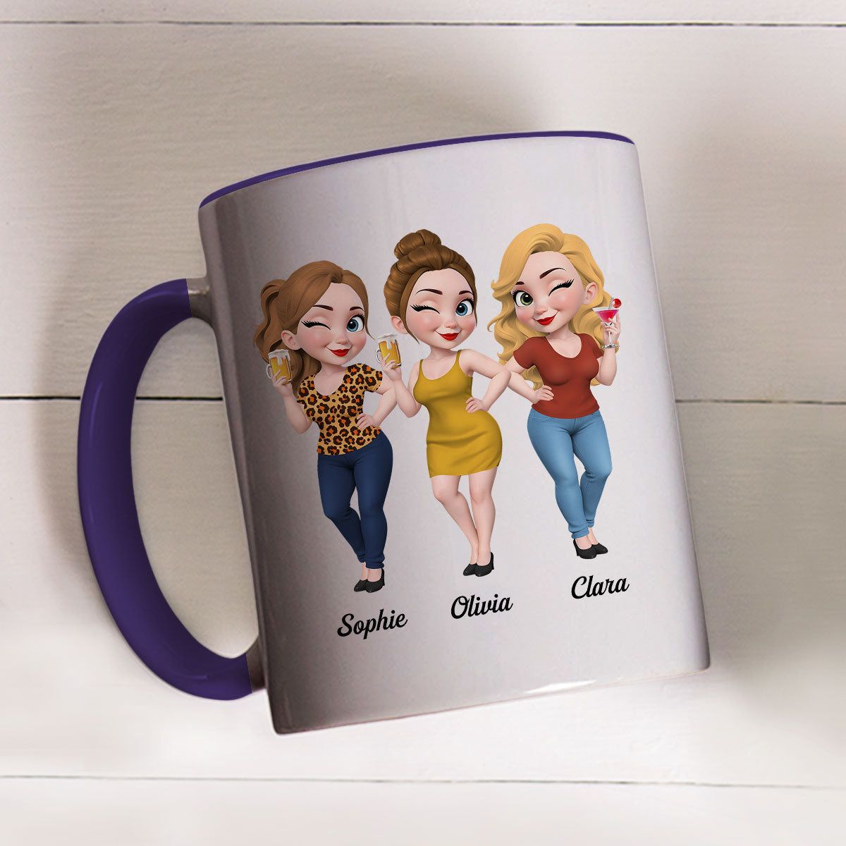Would Punch For You - Personalized Custom Accent Mug