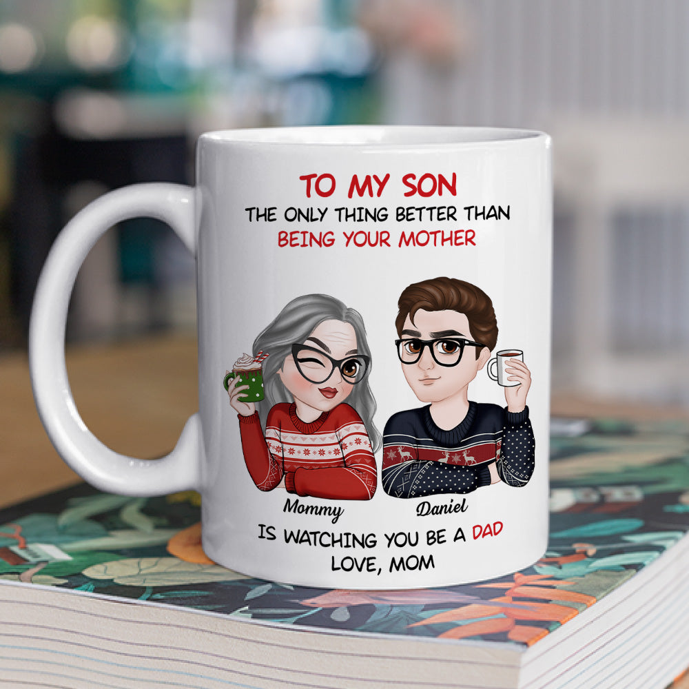 To My Son Merry Christmas - Personalized Custom Coffee Mug