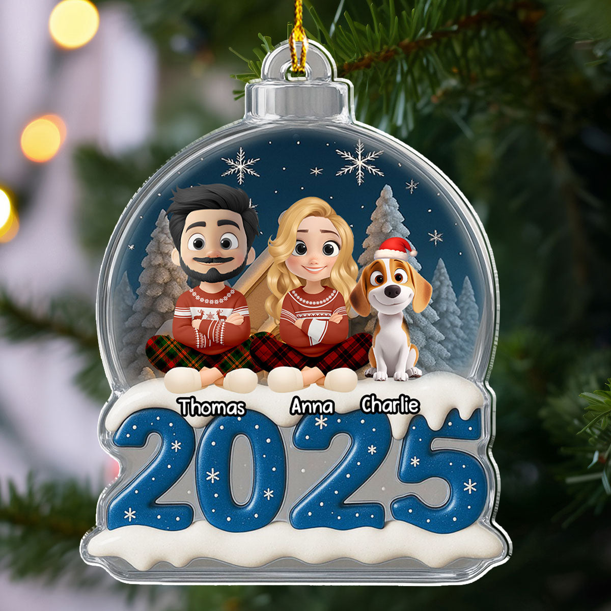 We And Our Dog This Year - Personalized Custom Acrylic Ornament