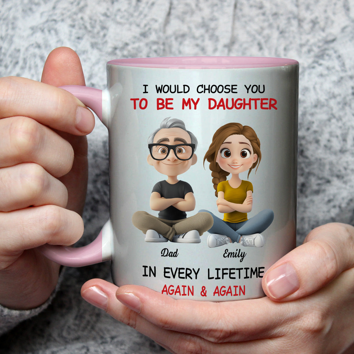 Always Choose You - Personalized Custom Accent Mug