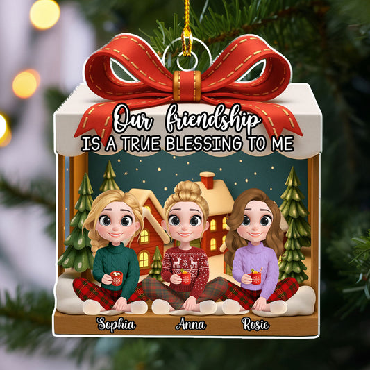 Best Friends Christmas Gift - Personalized Custom Acrylic Ornament