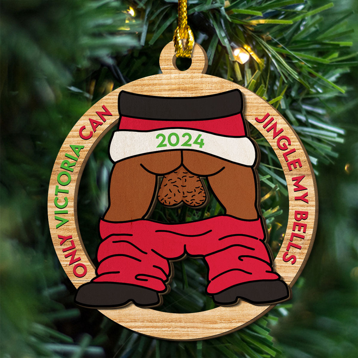 Jingle My Bells - Personalized Custom 2-Layered Wood Ornament