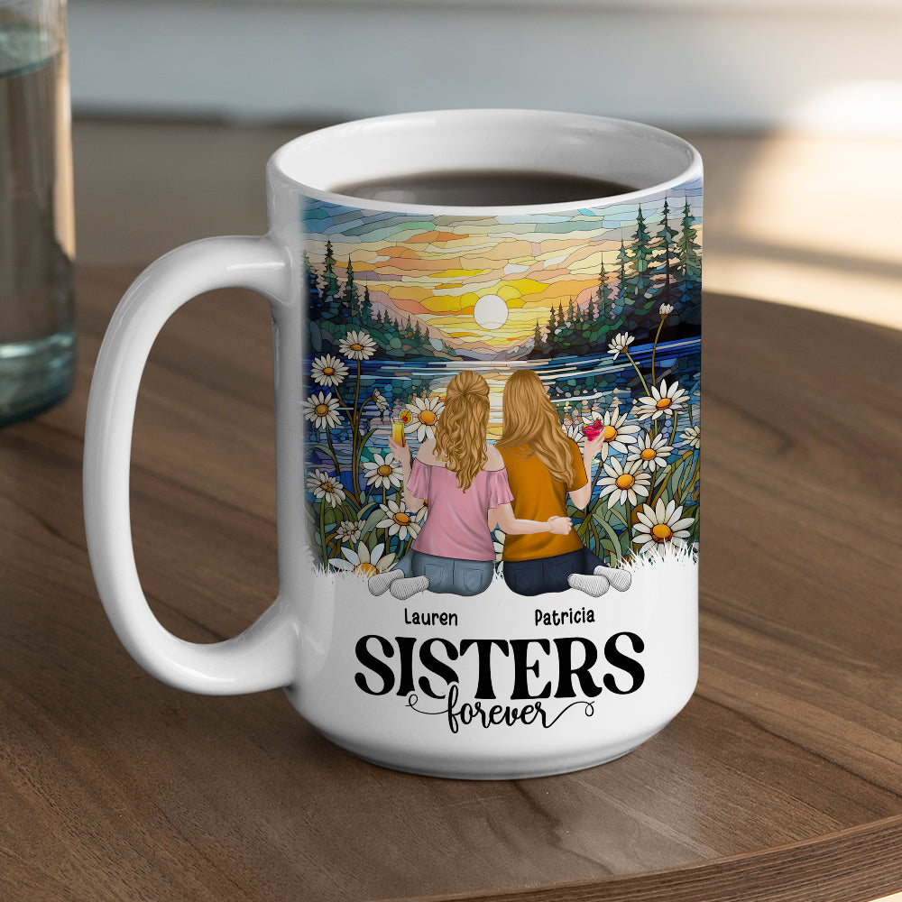 Sisters Forever - Personalized Custom Coffee Mug