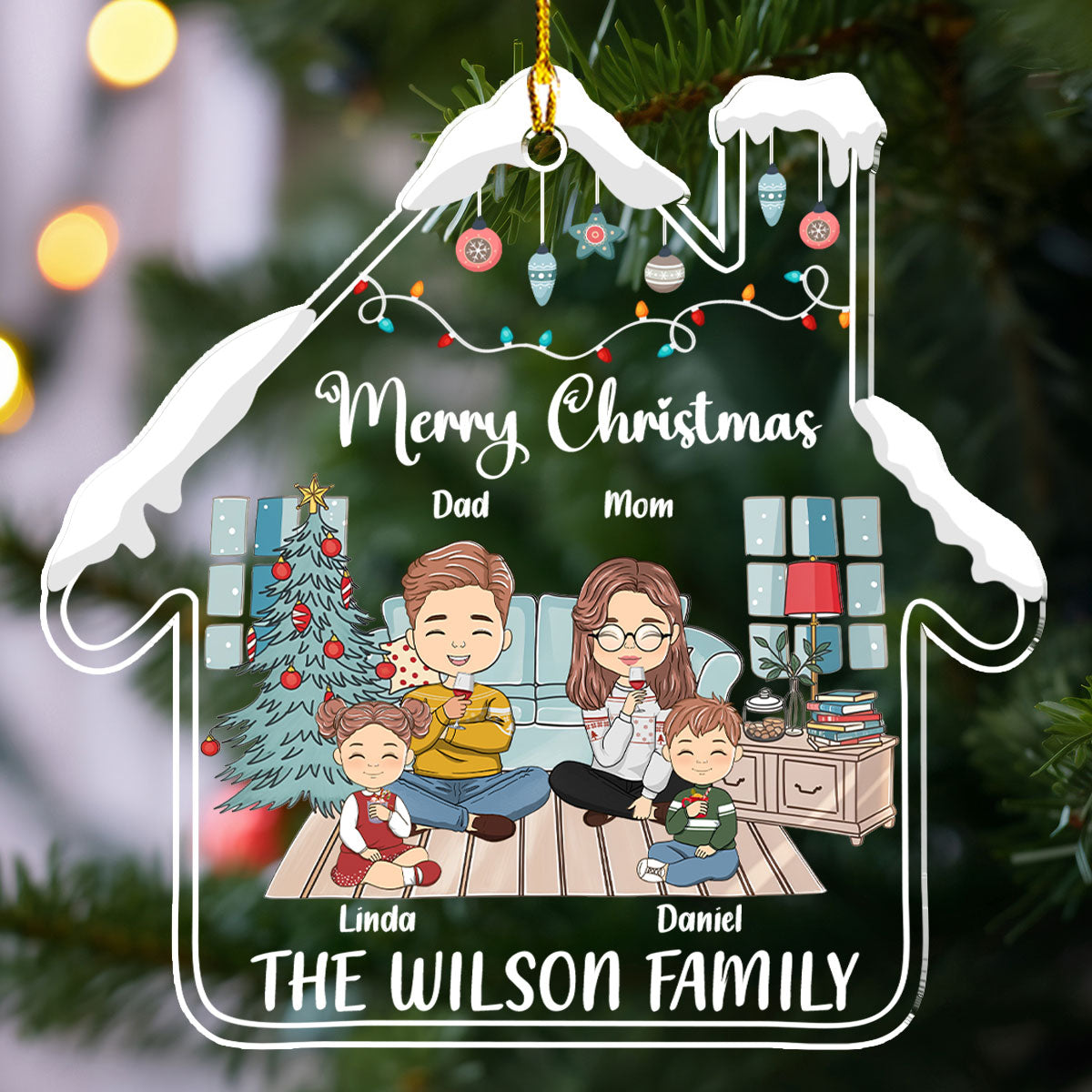 Very Merry Christmas - Personalized Custom Acrylic Ornament