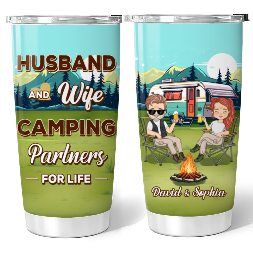 Camping Partners For Life - Personalized Custom Tumbler
