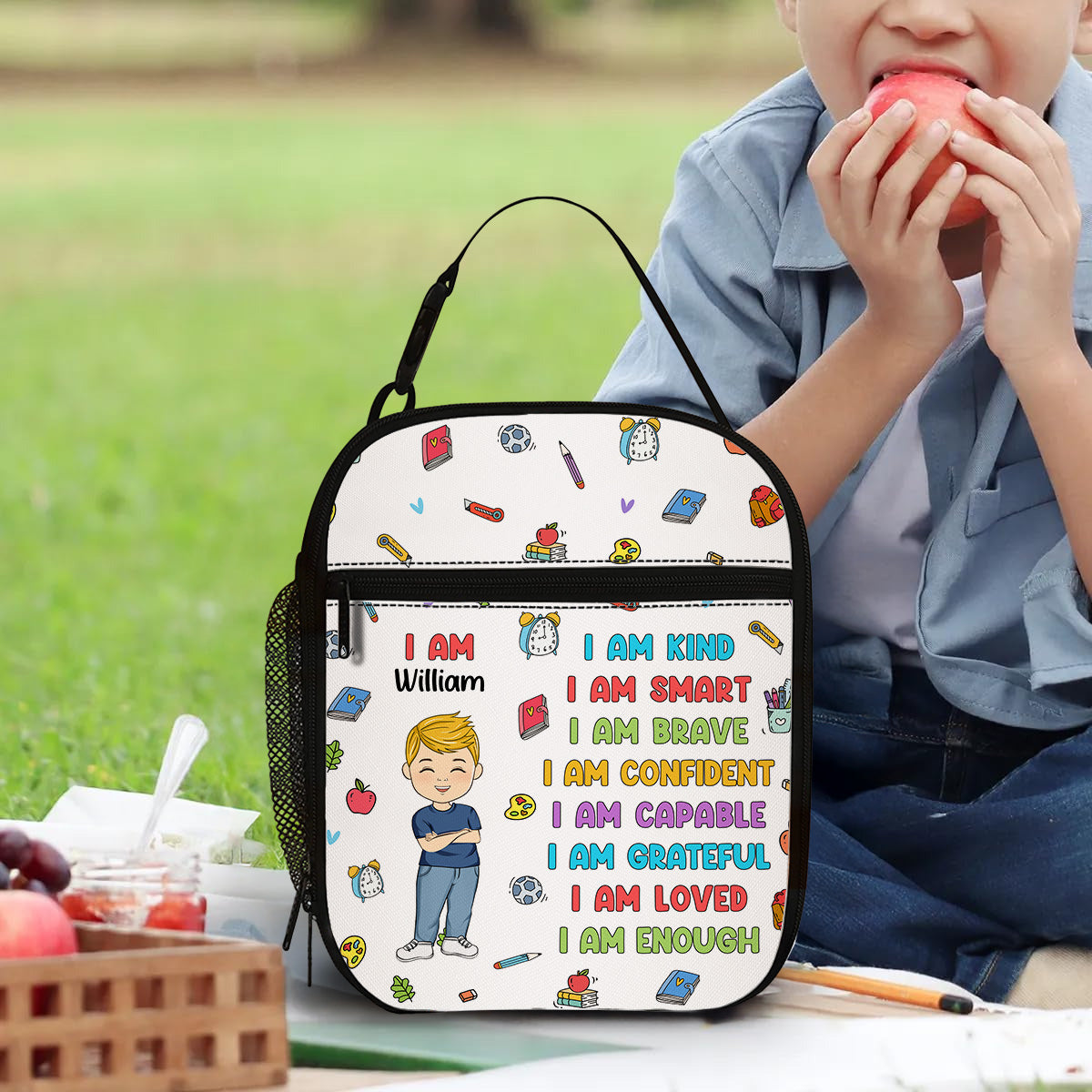 Kind Smart Loved - Personalized Custom Insulated Lunch Bag