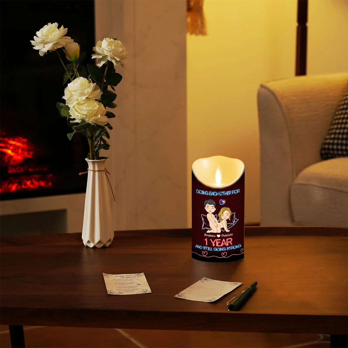 Doing Each Other For Years - Personalized Custom LED Candle