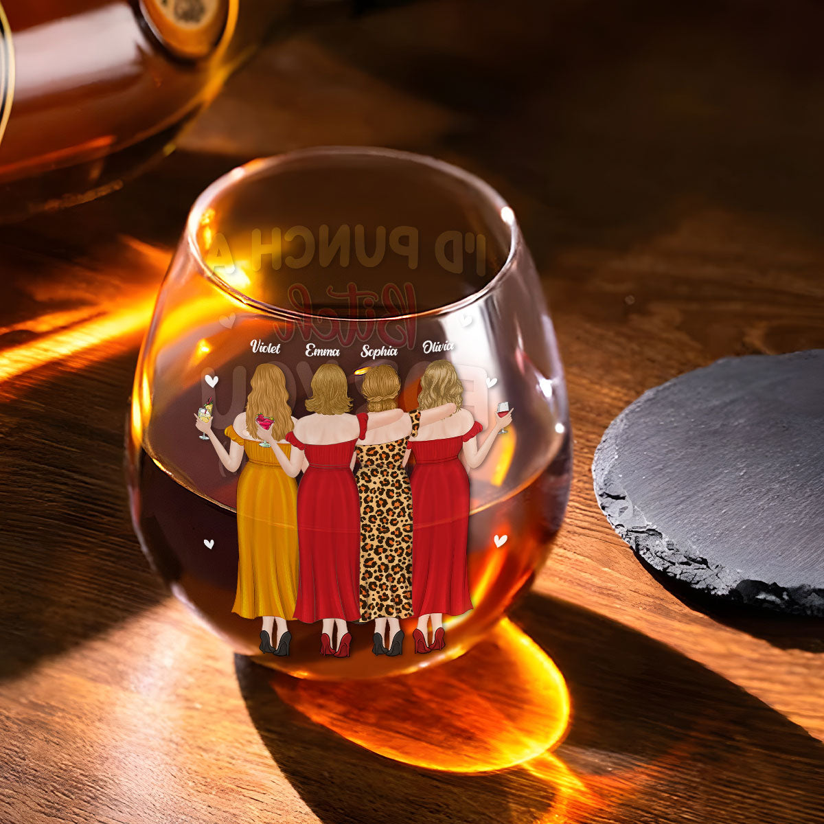 Right In The Throat - Personalized Custom Wine Glass