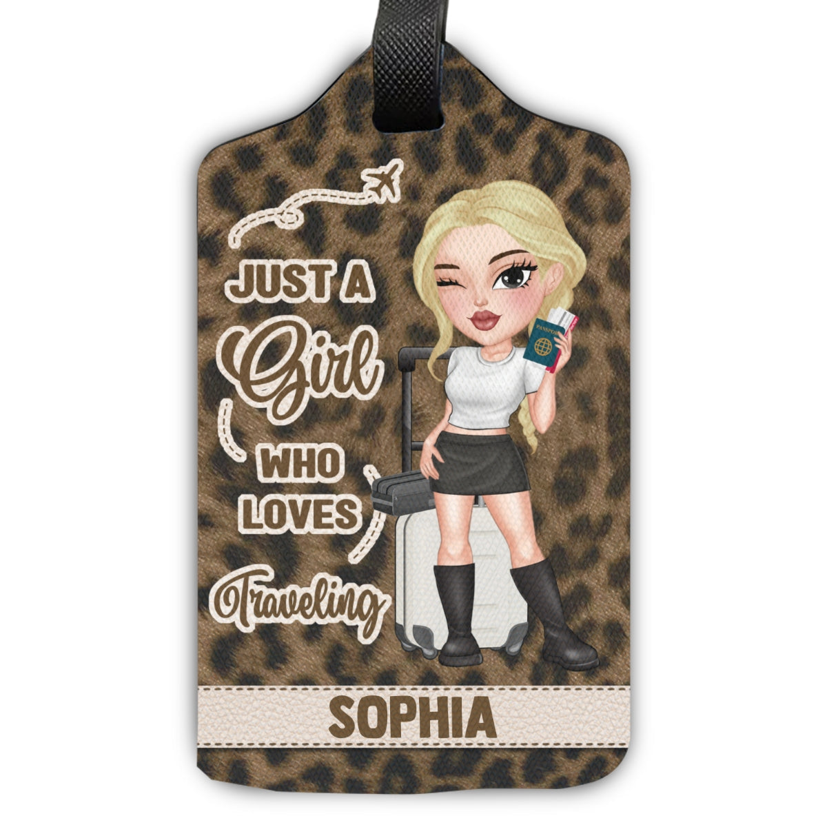 A Girl Loves Traveling - Gift For Traveling Lovers - Personalized Luggage Tag