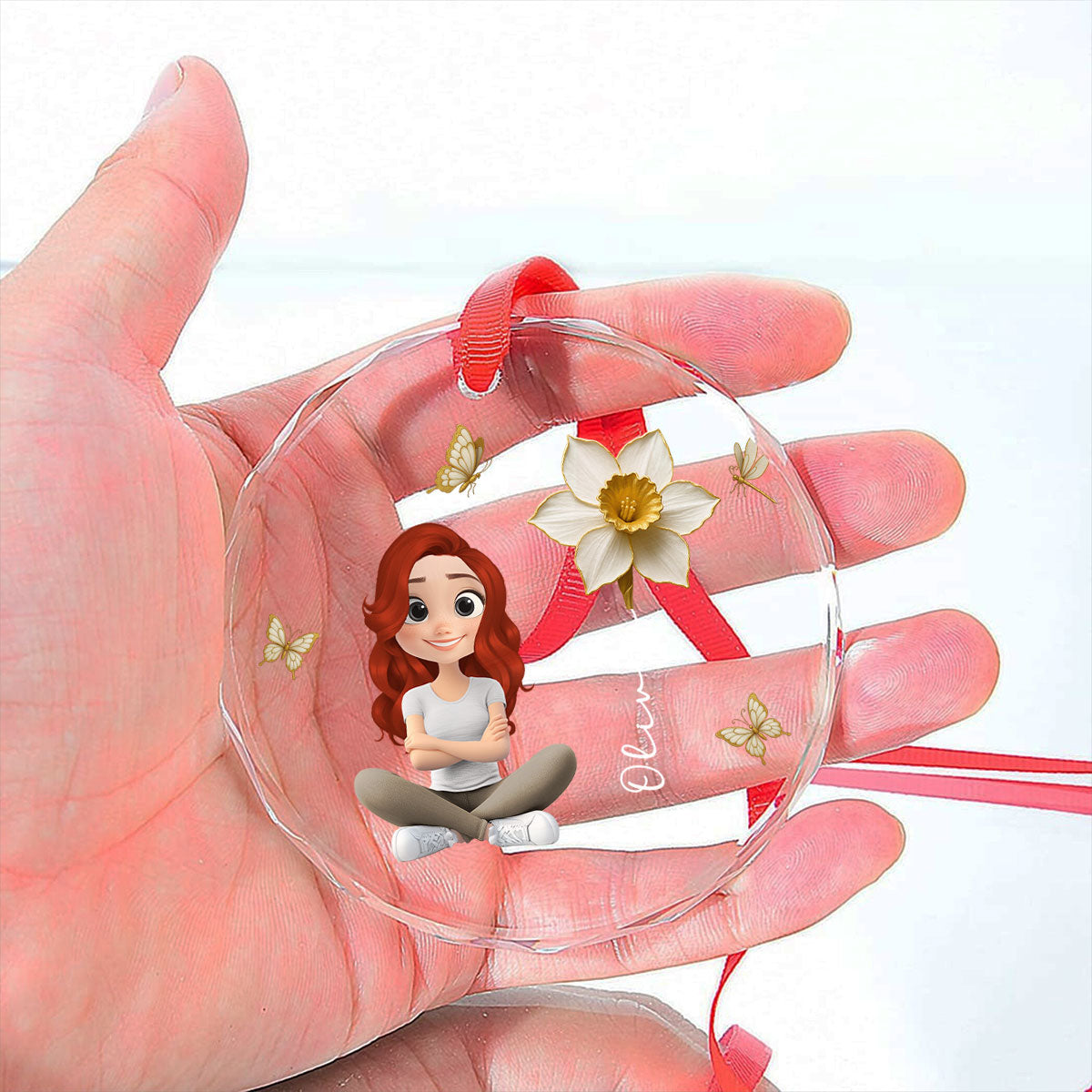 Floral Soul - Personalized Custom Glass Ornament