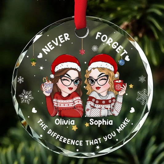 Coworker Forever - Personalized Custom Glass Ornament