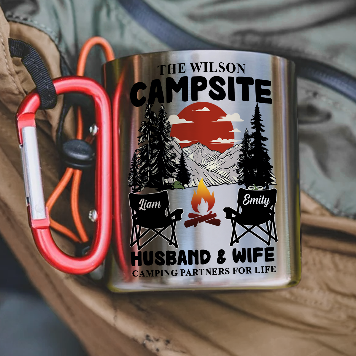 Camping Partners For Life - Personalized Custom Carabiner Mug