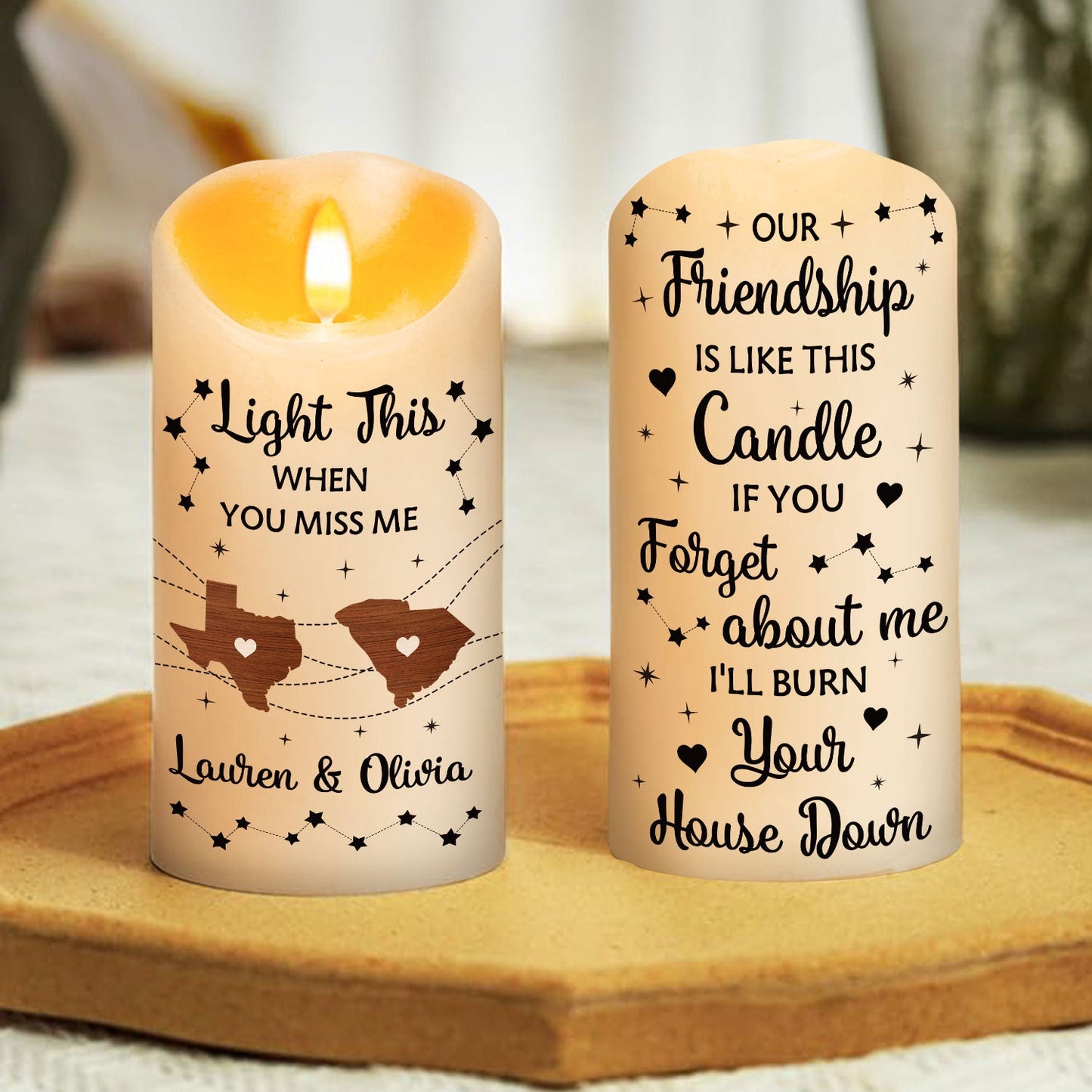 Light This When You Miss Me - Personalized Custom LED Candle
