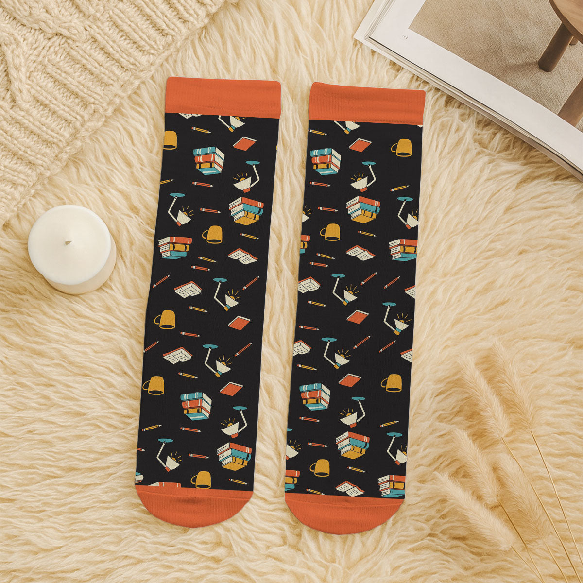 I Am Booked - Personalized Custom Crew Socks