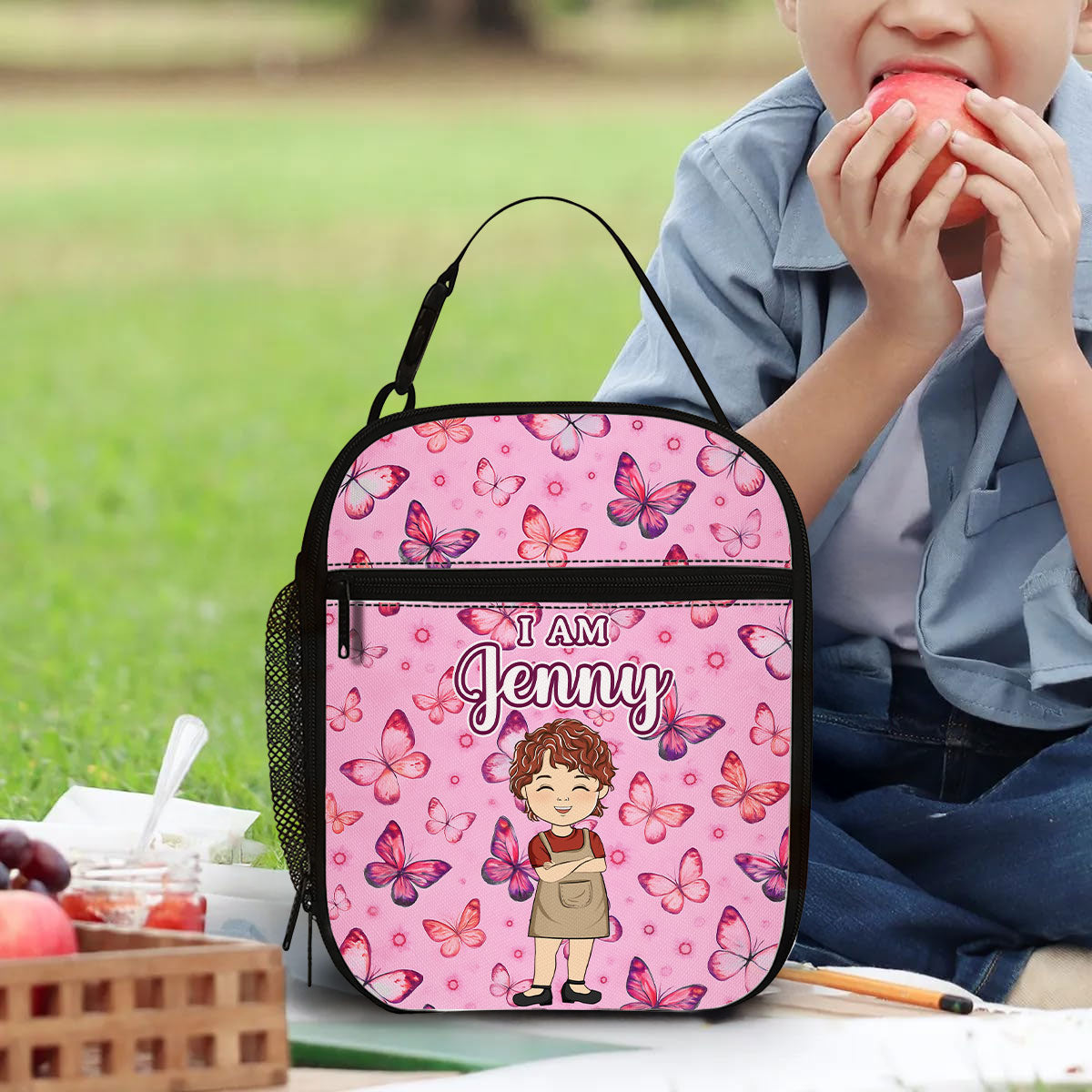 Butterfly Love - Personalized Custom Insulated Lunch Bag